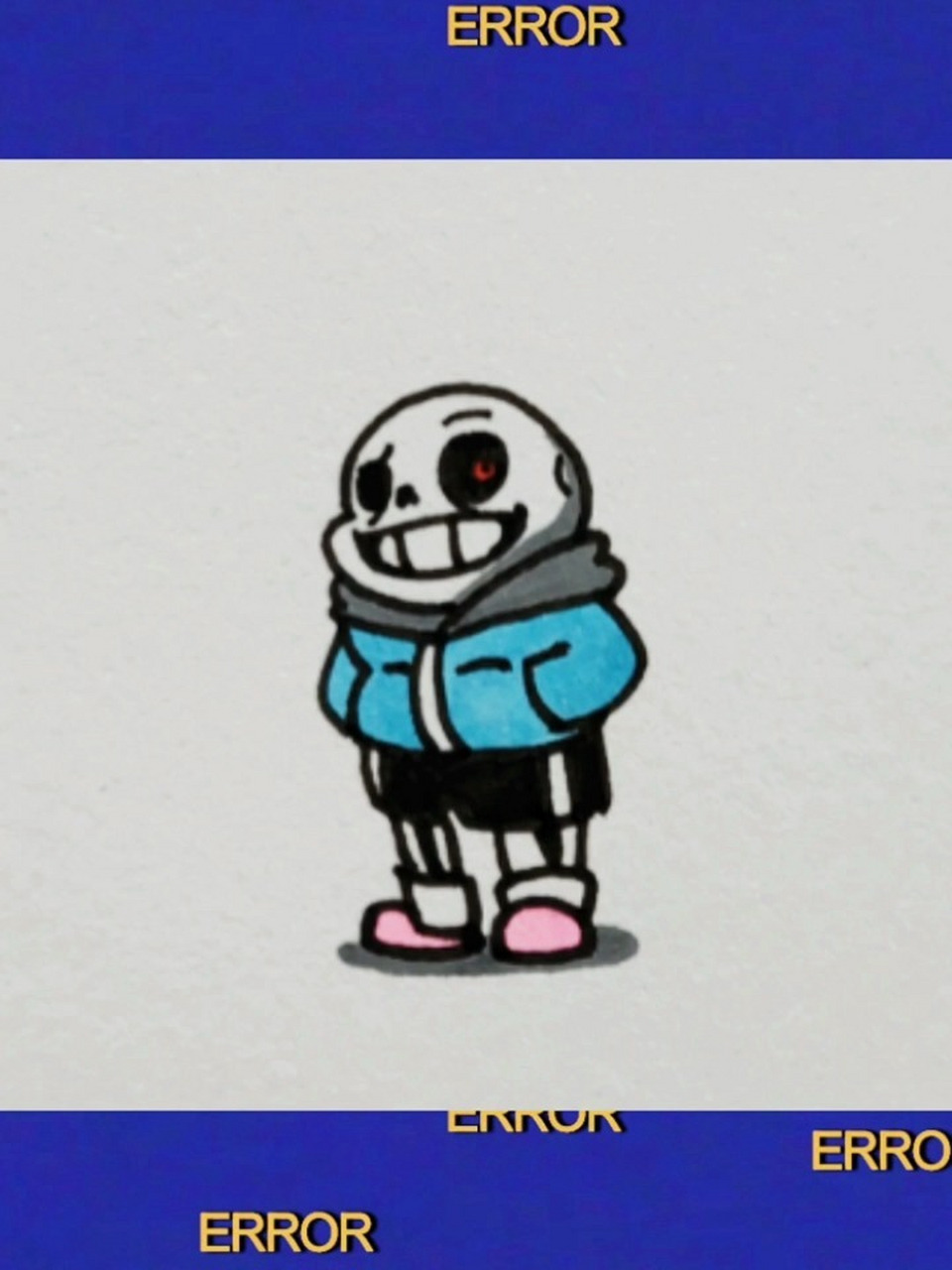简笔画分享/传说之下/sans/手绘 狂妄之人