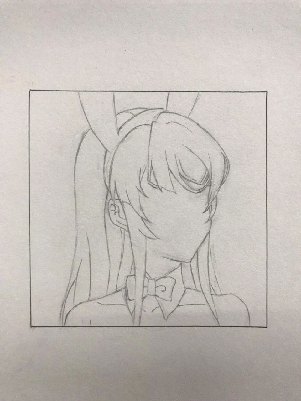 樱岛麻衣手绘1 有人艾特我画樱岛麻衣,可是,我是学素描的.