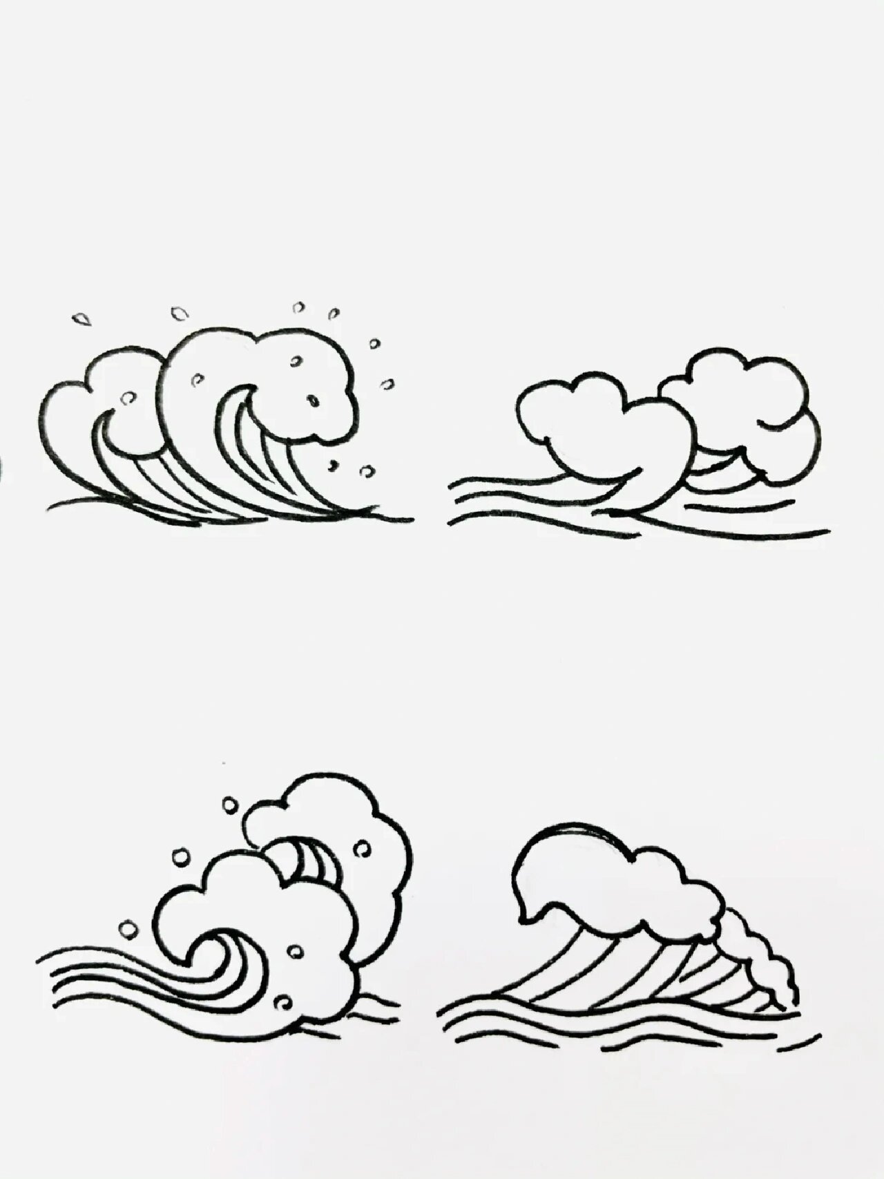 不同海浪的画法!喜欢吗?