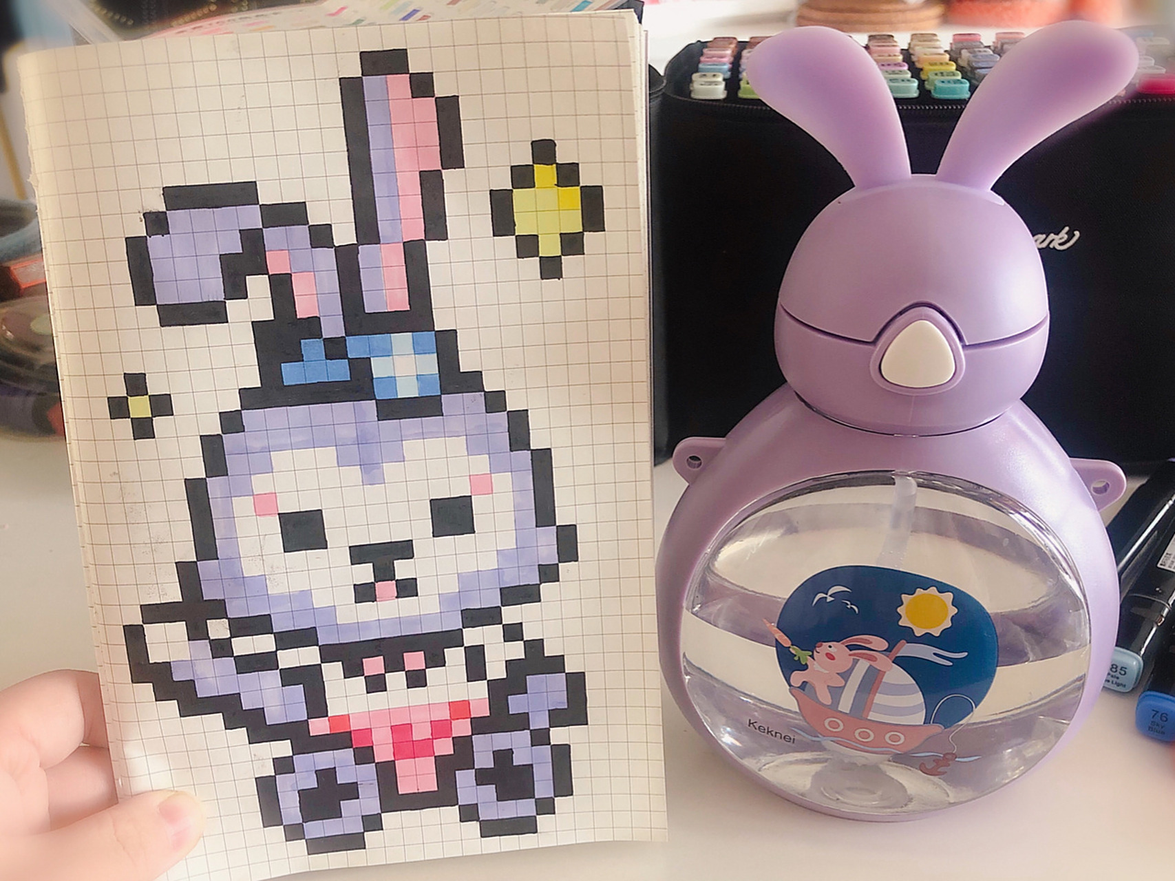 临摹像素画|粉粉紫紫的星黛露,和我的杯子…… 粉粉紫紫的星黛露,和我