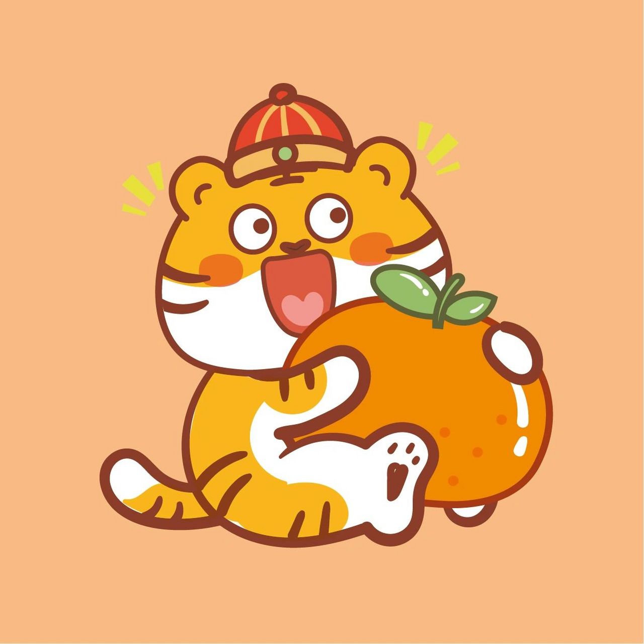 2022虎年生肖小老虎头像图片虎萌萌 祝你财源好的像肥虎 身体壮的像