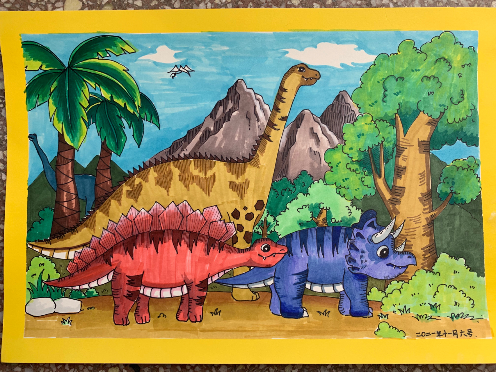 创意画恐龙 参考原创