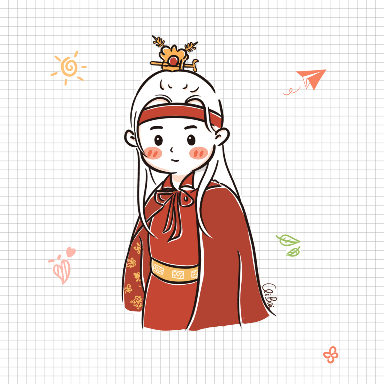 红楼梦|贾宝玉手账简笔画头像素材 【原创插画】手账素材分享,超可爱