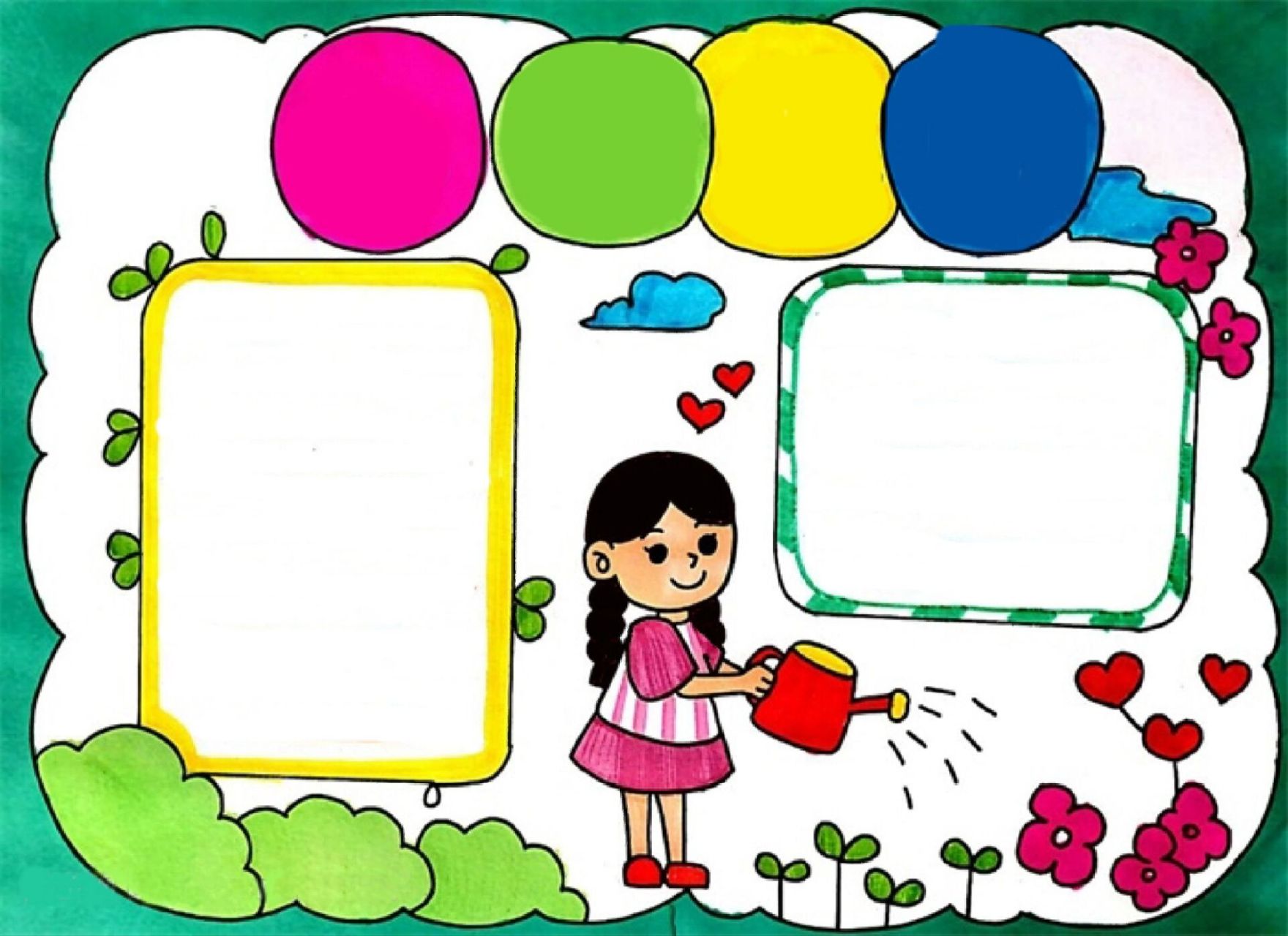 小学生手抄报|手抄报通用模板|简单手抄报