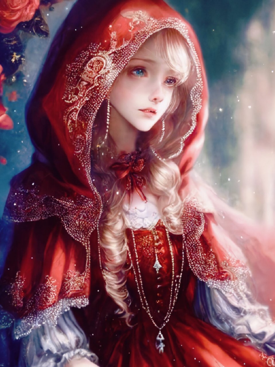 ai绘画 童话·集合吧小红帽,黑化预警 12图      偶得几张暗黑系觉得