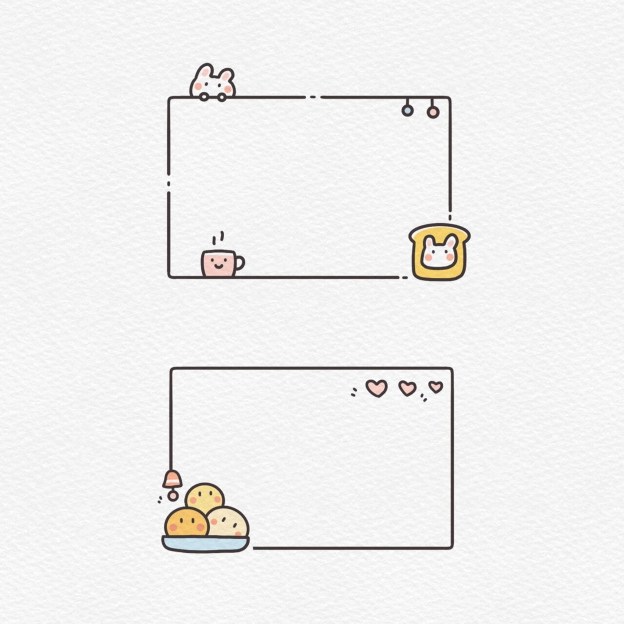 手帐边框 | 简单可爱的美食主题手绘 好好吃饭,天天画画.