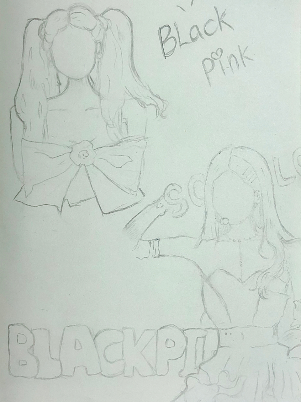 blackpink铅笔手绘图图片