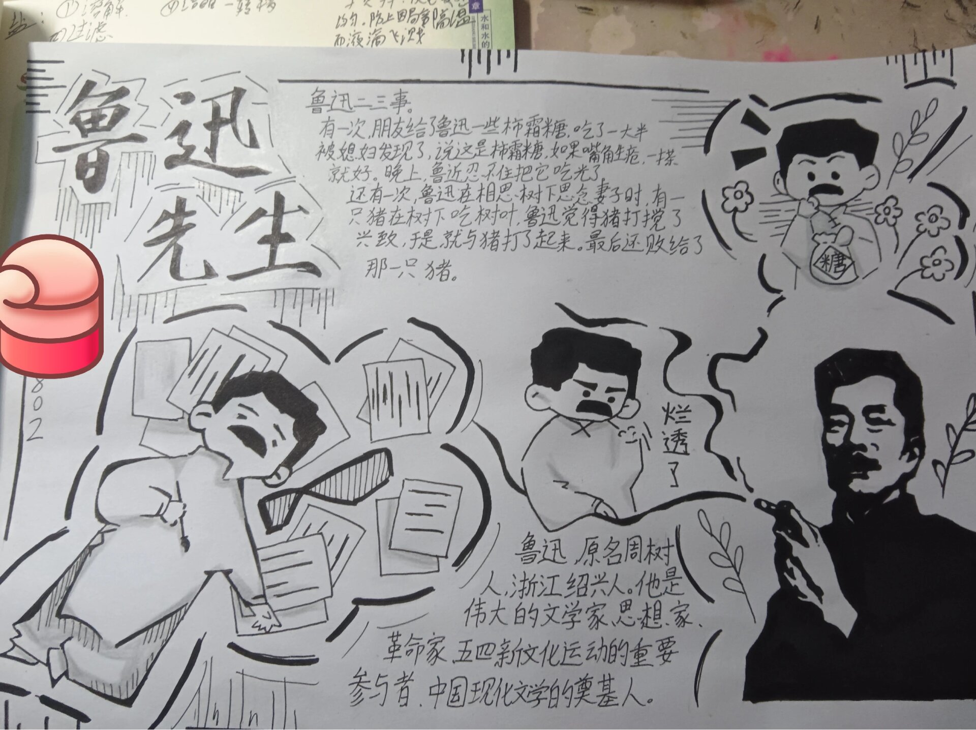 鲁迅,历史人物手抄报