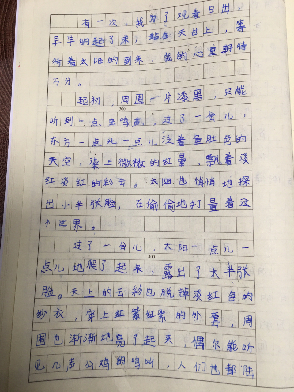 日出即景作文450字图片