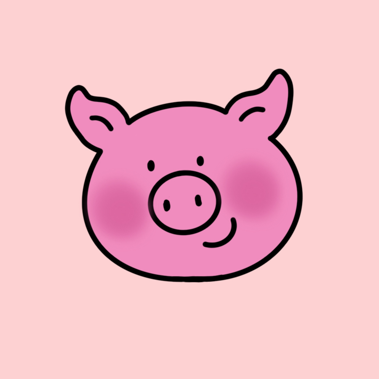 【涂鸦头像】玛莎猪大猪头 今天是猪弟95猪妹96 baby piggy