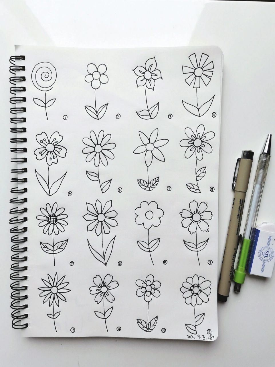 16种简单花卉简笔画画法