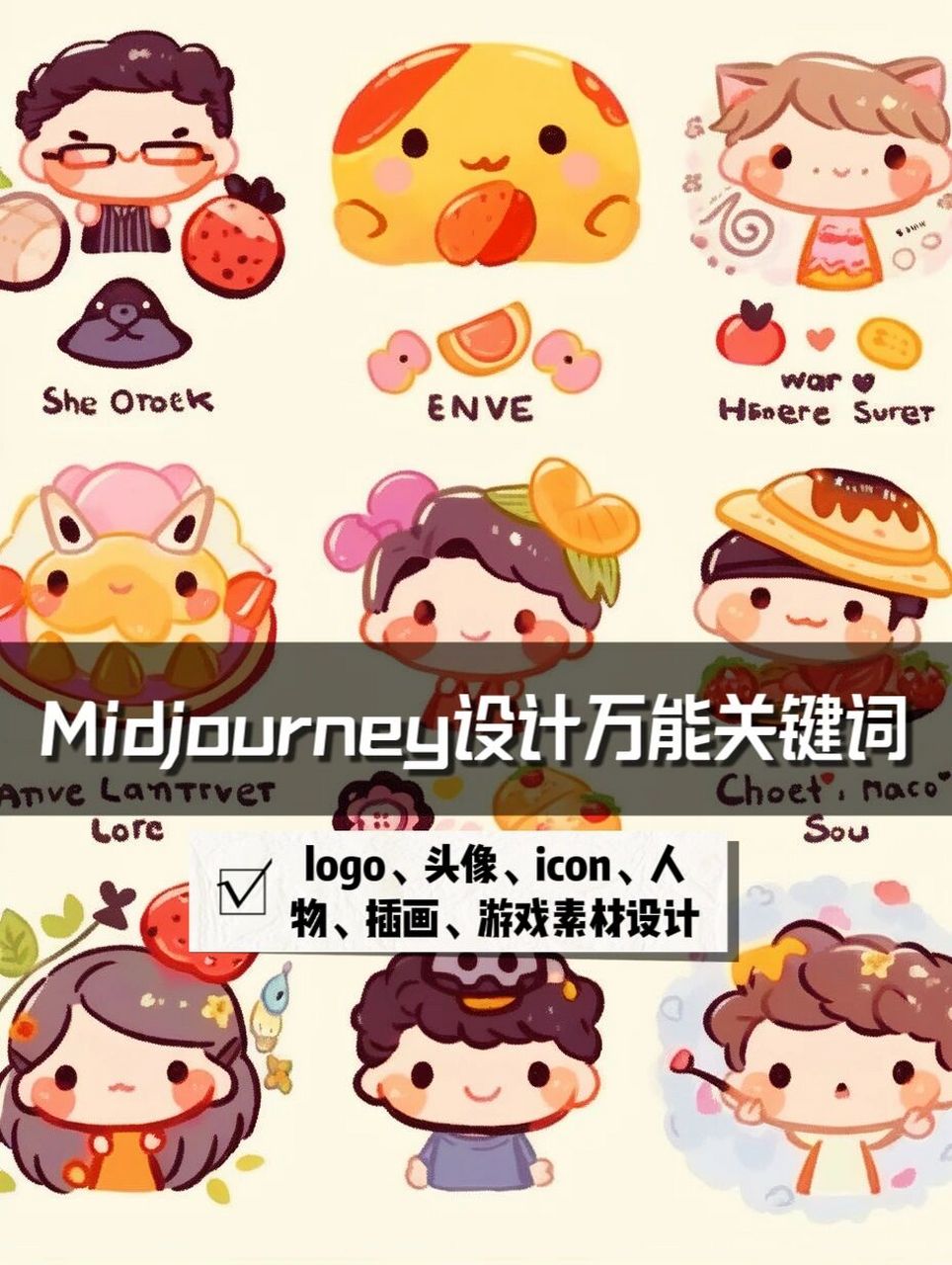 midjourney教程04兩個關鍵詞玩轉表情包設計 超簡單萬能表情包模板