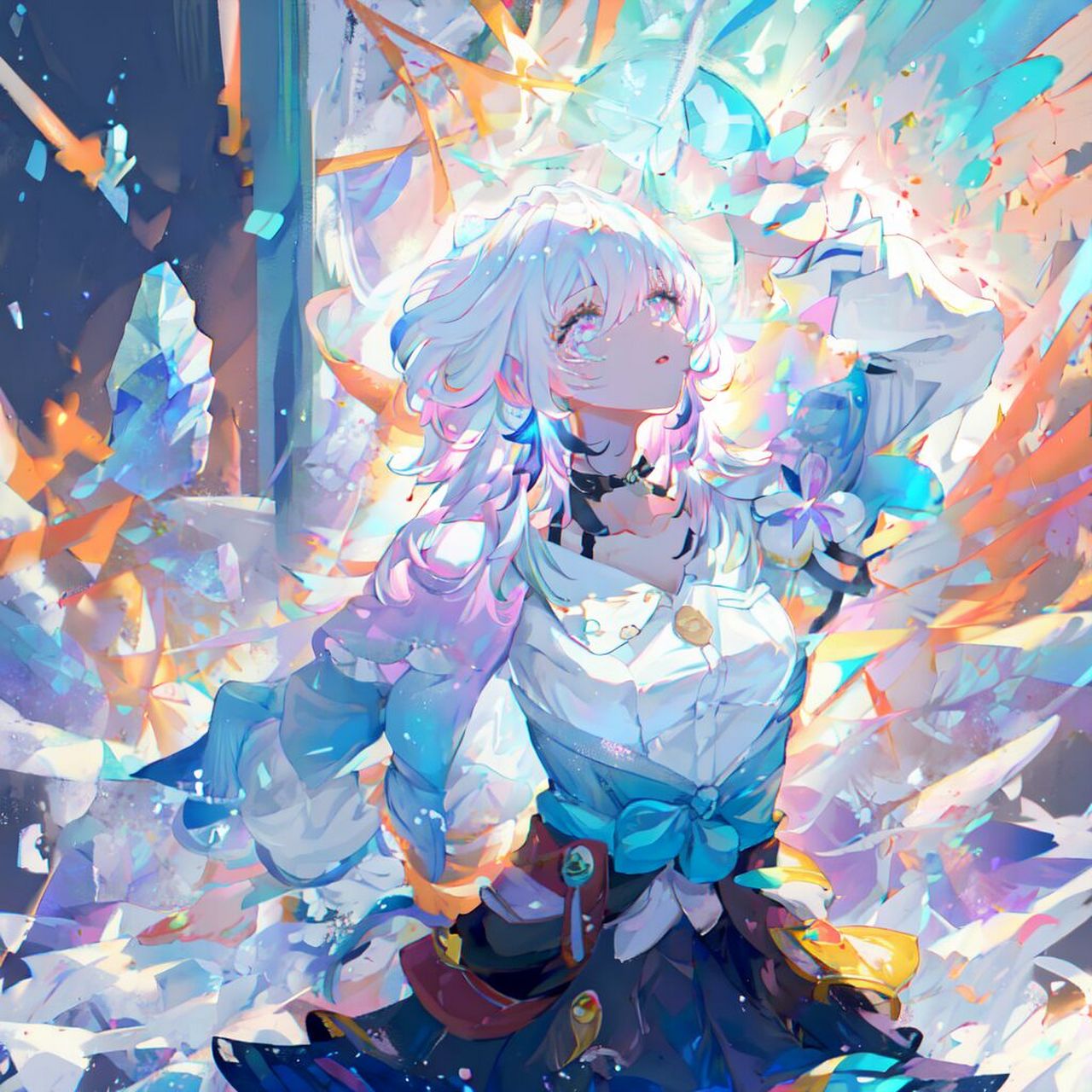 1 | 三月七 sd模型:pastelmix-fp32 模型vae:pastel-waifu 	 0202