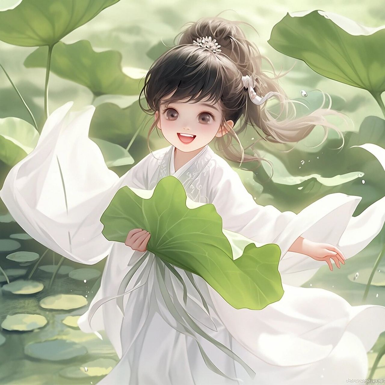 撒欢小萌娃可爱q版头像来啦 今天做个快乐的小丫头!