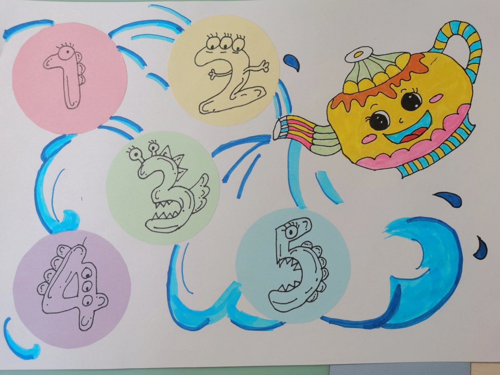 创意数字画  数字12345