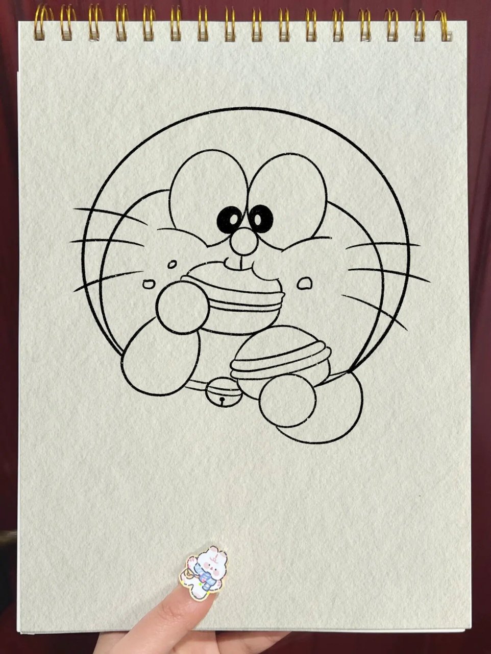 简笔画手绘教程 临摹 哆啦a梦