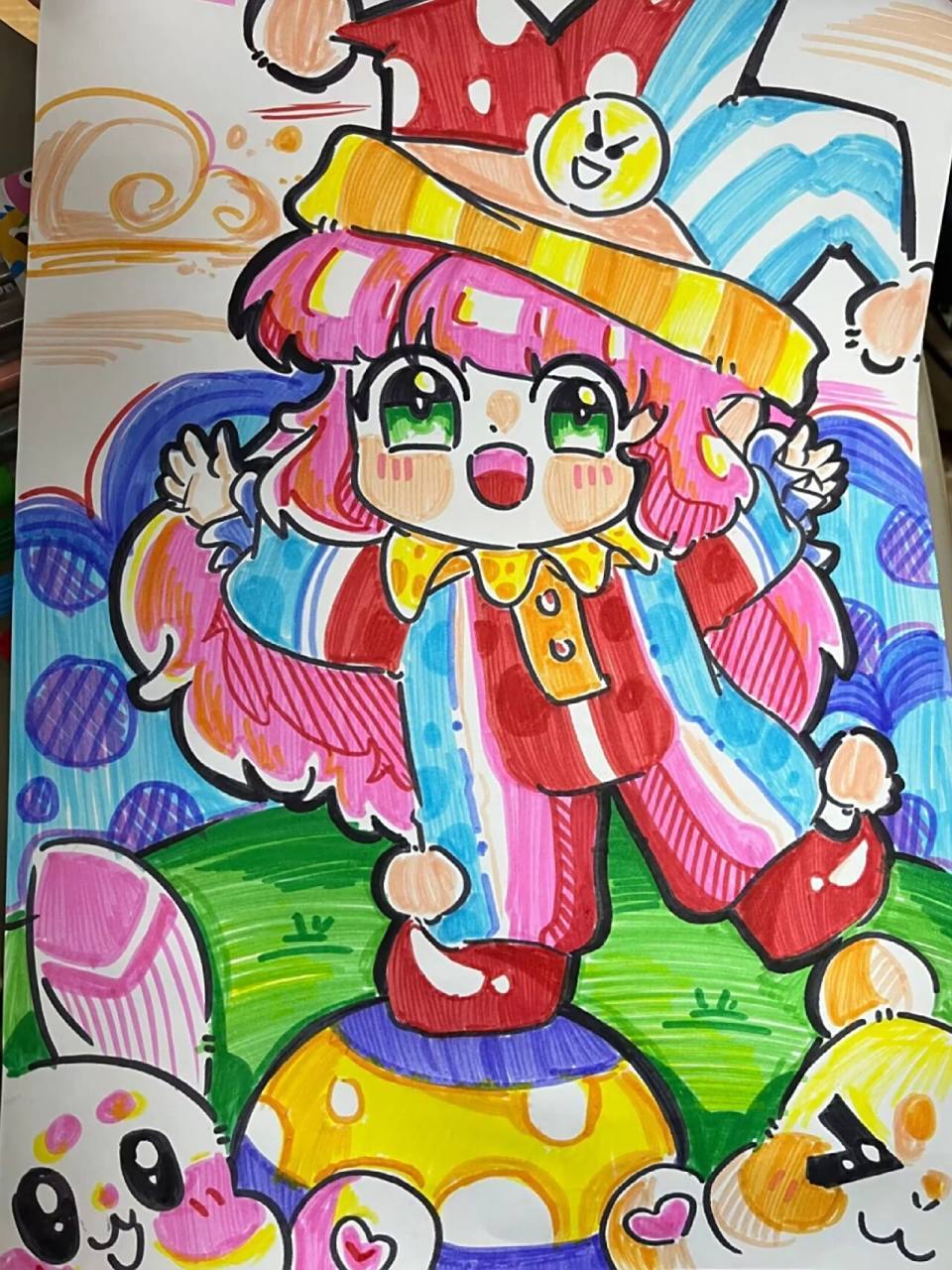 小丑/杂技表演儿童画 有借鉴