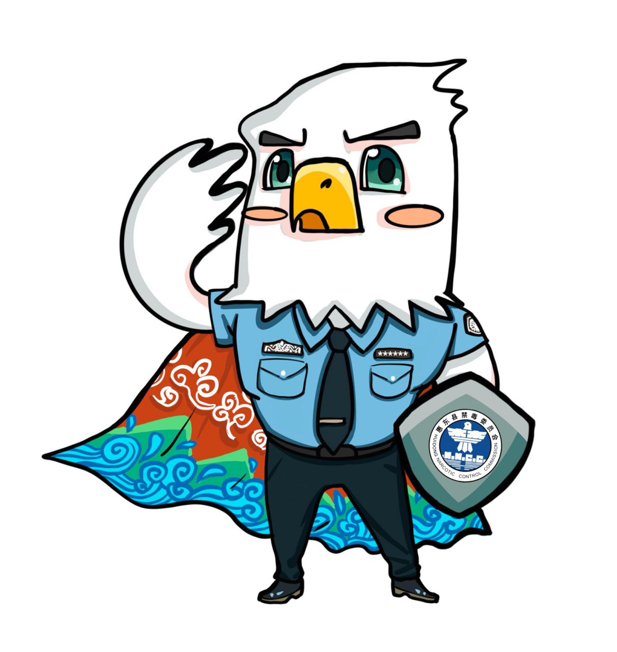 原创设计|惠东禁毒卡通形象|77 * 作者:   绘图工具:macbook pro