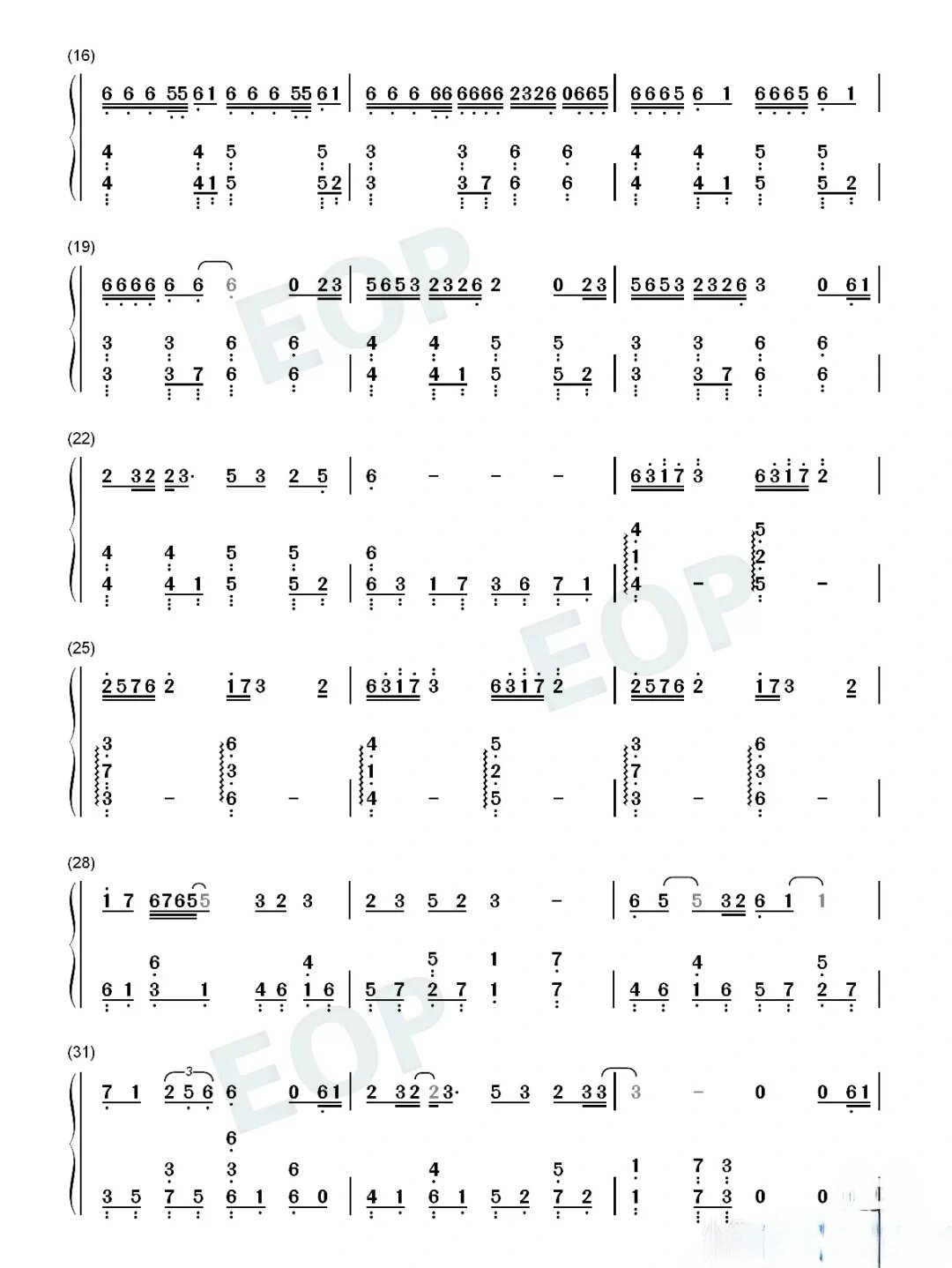 钢琴谱|海底 简谱 有前奏的海底,简谱版本来啦