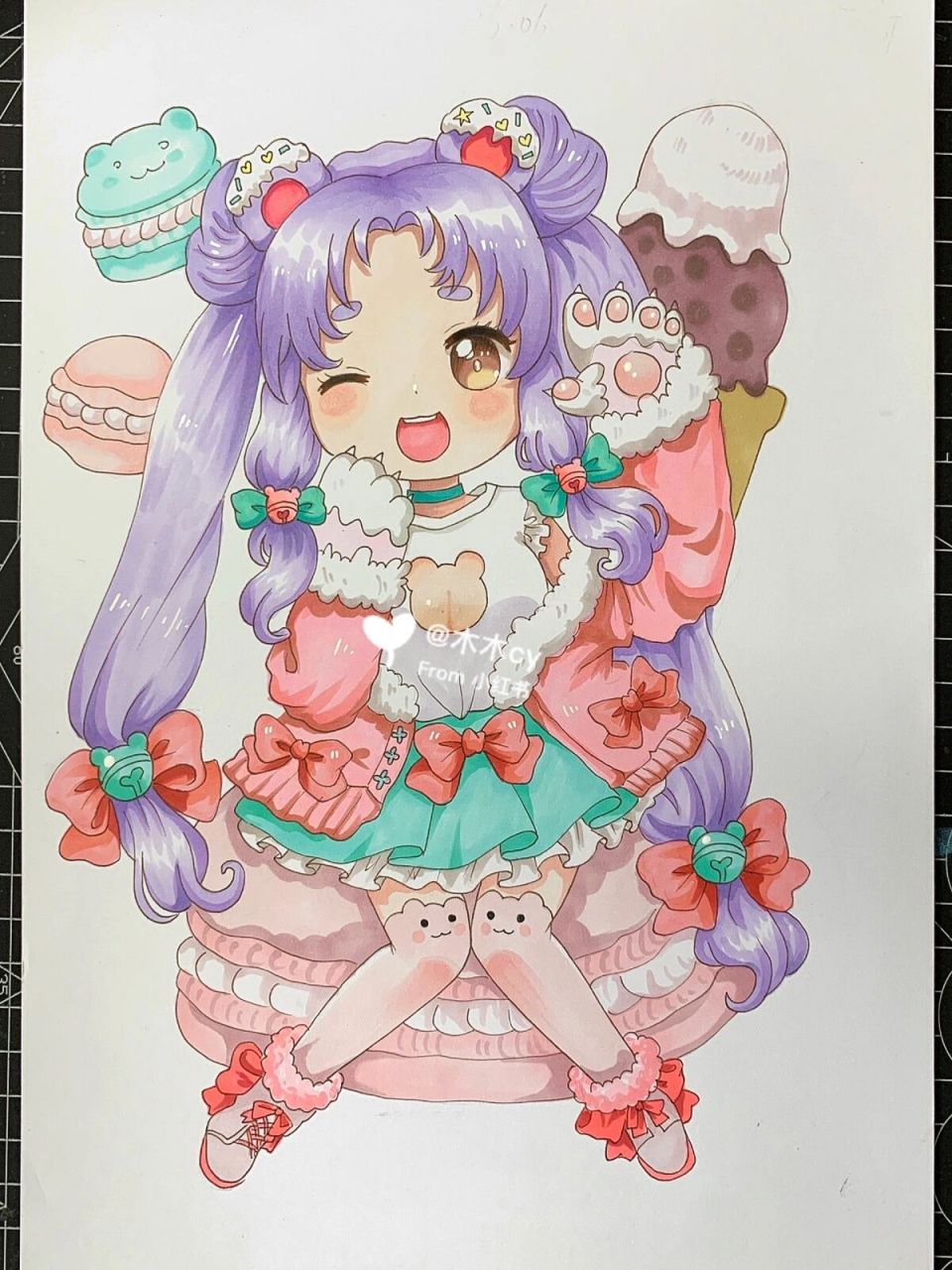 动漫人物(附线稿) a4#动漫热番推荐# #画画# #动漫# #动漫分享# #动漫