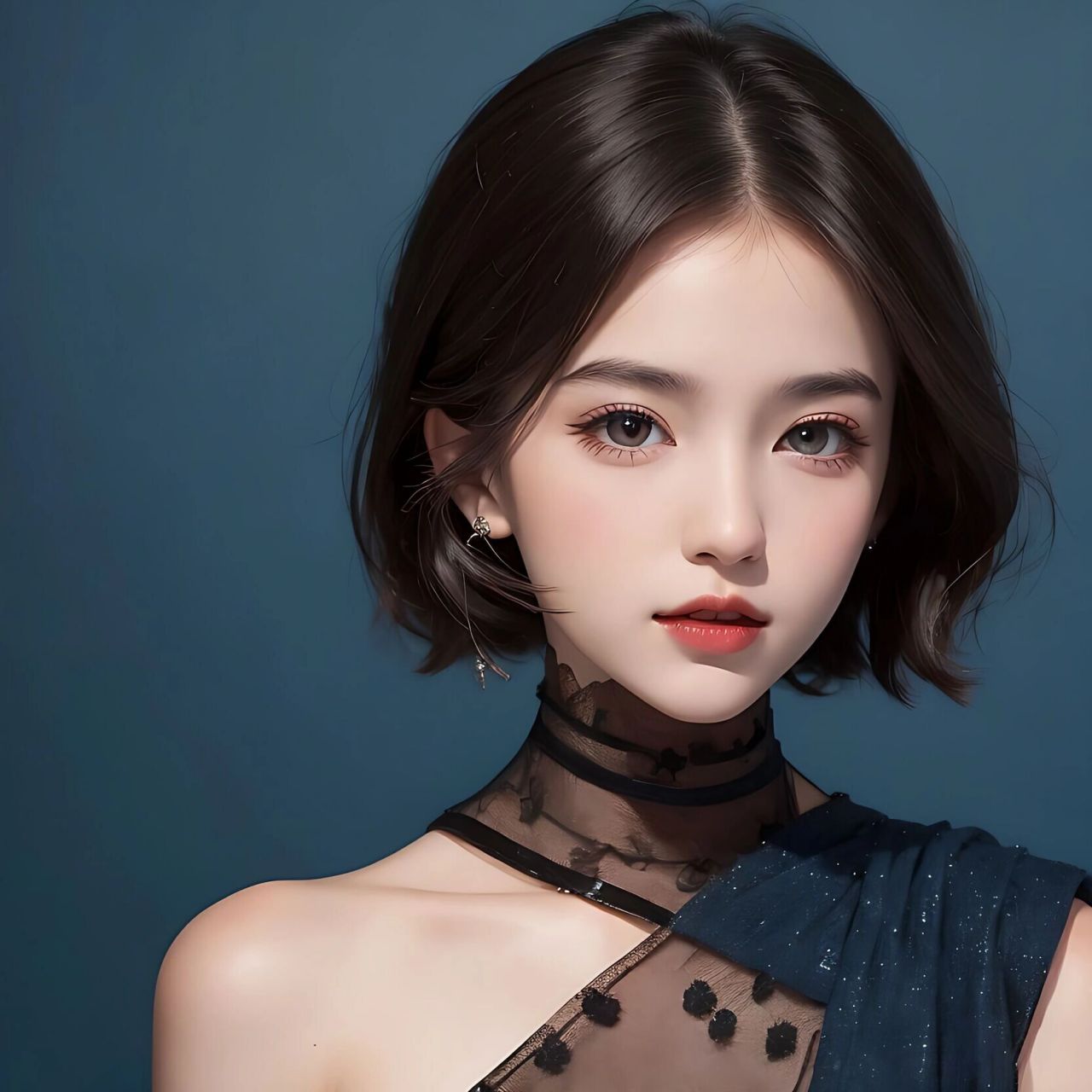 短发女生头像,温柔又干练!