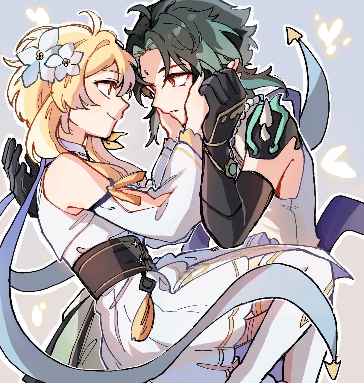 原神丨『荧&魈』6015 cr: 02020202