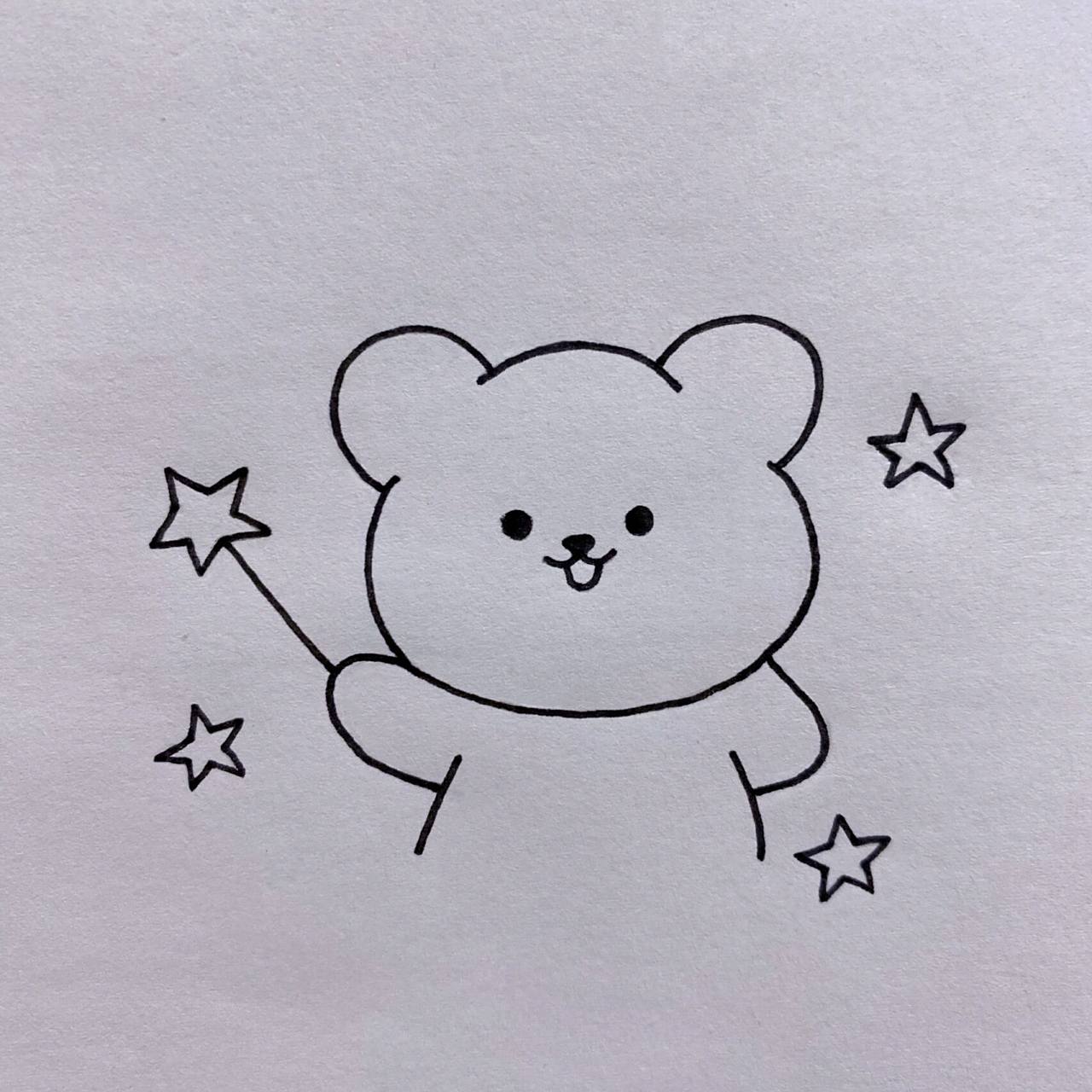 小熊简笔画教程