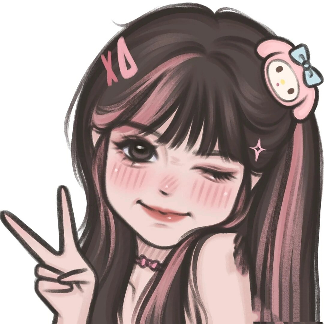 三丽鸥真人版头像! 考完试了,都及格好开心!