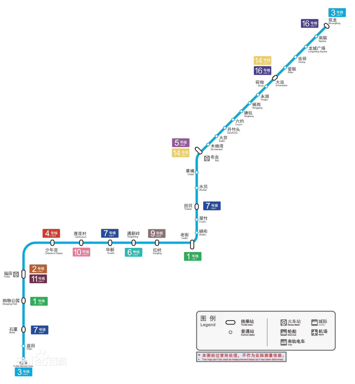 3一分钟带你认识深圳地铁:3号线 深圳地铁3号线(shenzhen metro line