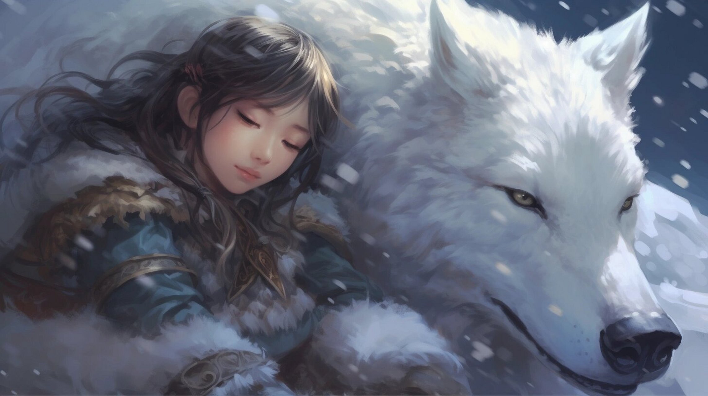 狼与女孩 狼与男孩  #头像分享#动漫