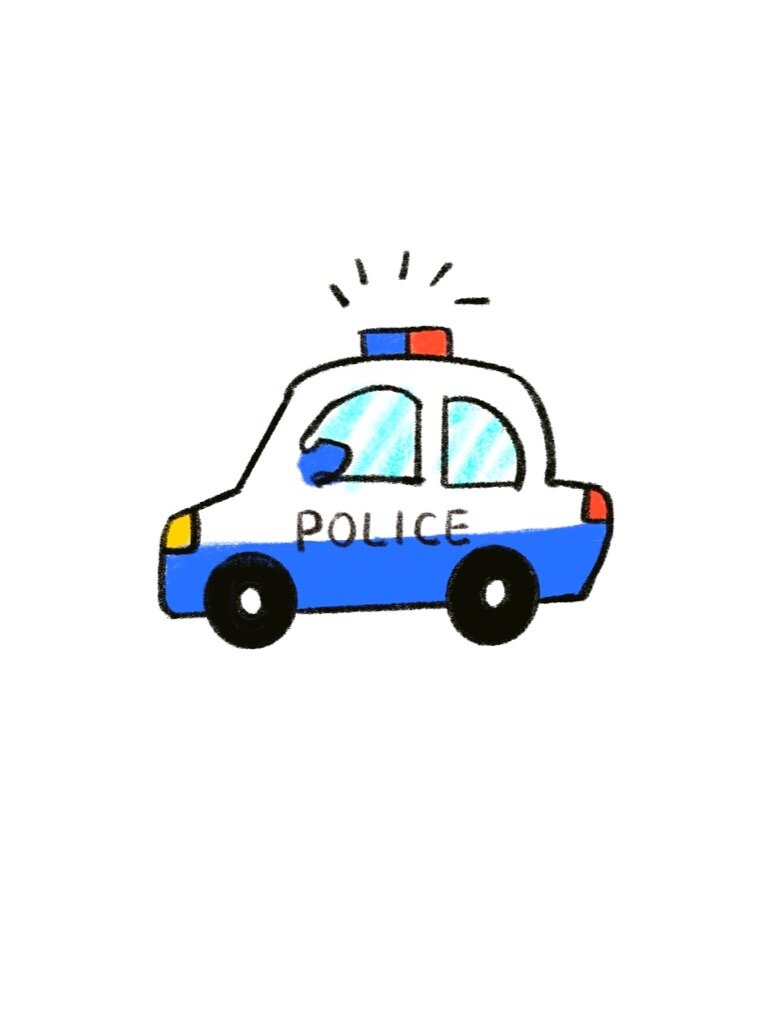 警察车 手残党学简笔画附教程7315 今天来画个警车03车车简笔画