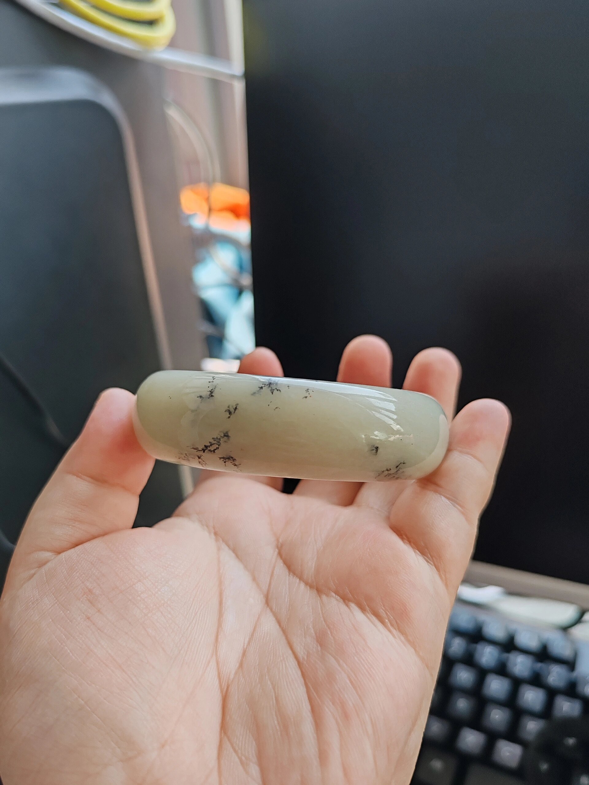 天然内蒙佘太翠草花镯 有喜欢感兴趣是赶紧来吧 这属于私藏高货了.