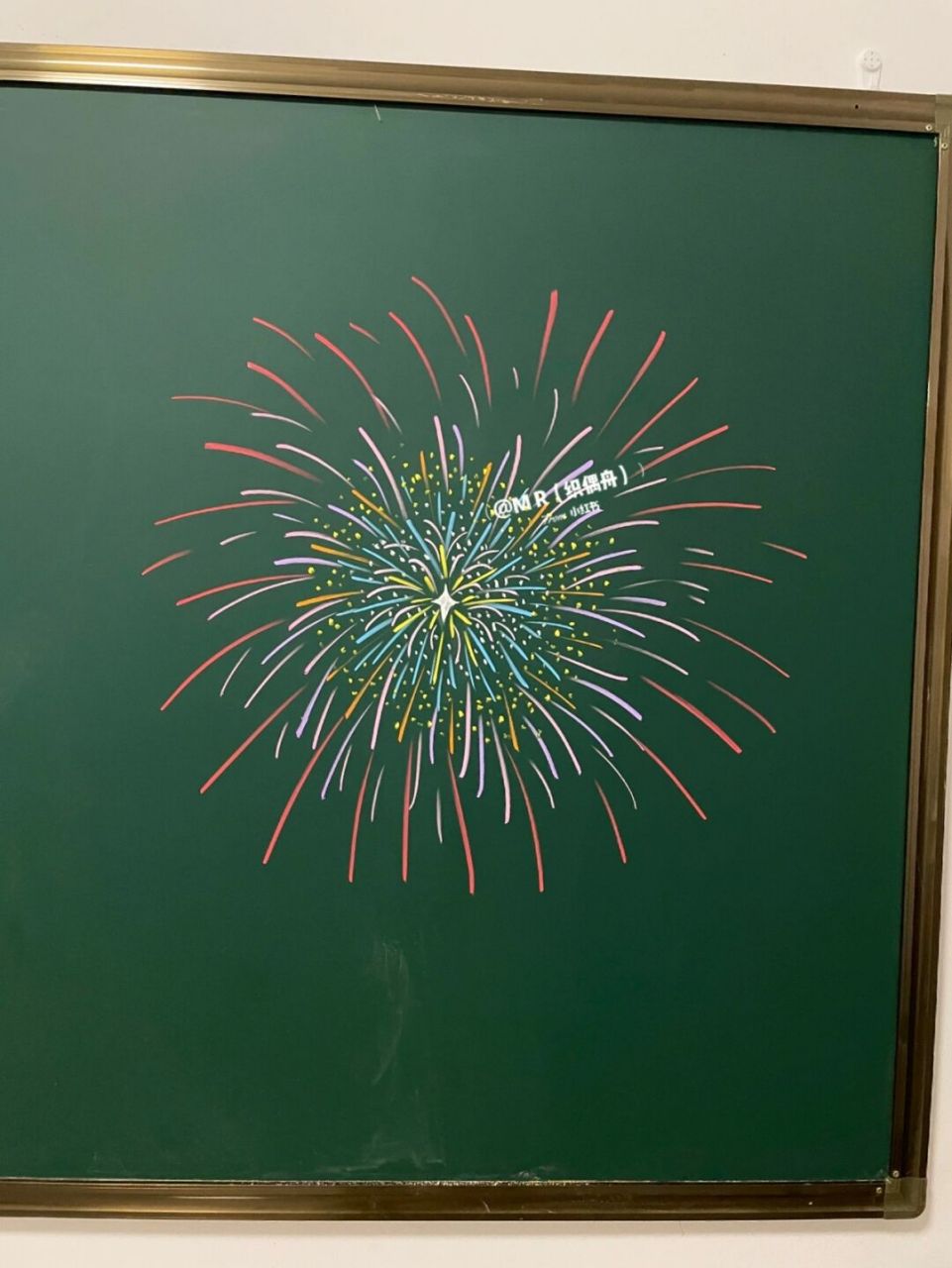 我们本就该闪闪发光啊#速写人间万象# #笔记灵感# #粉笔画# #黑板报