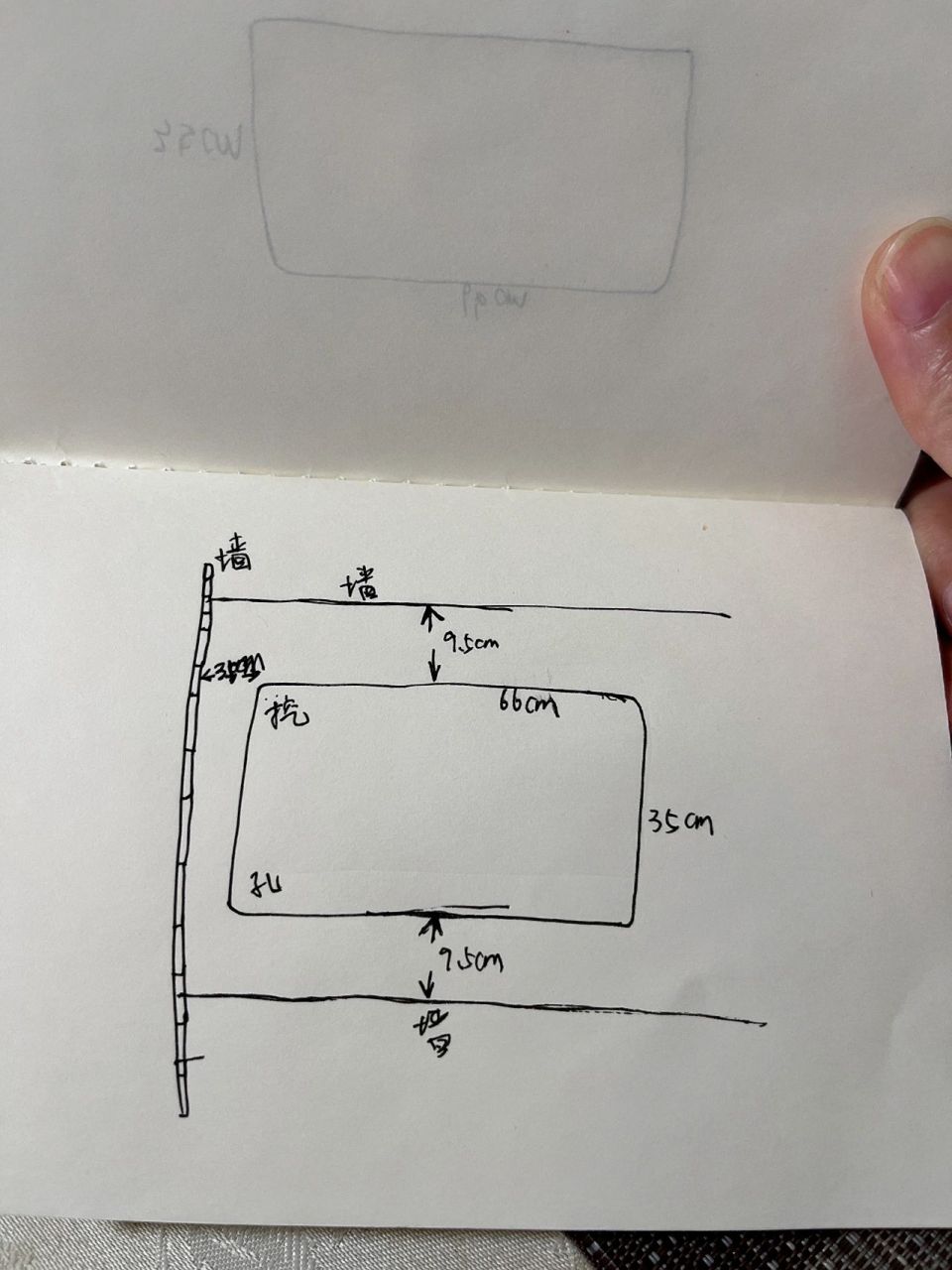 大神们,帮忙看看我家这个挖孔和距离墙面的距离适合哪款燃气灶能放得
