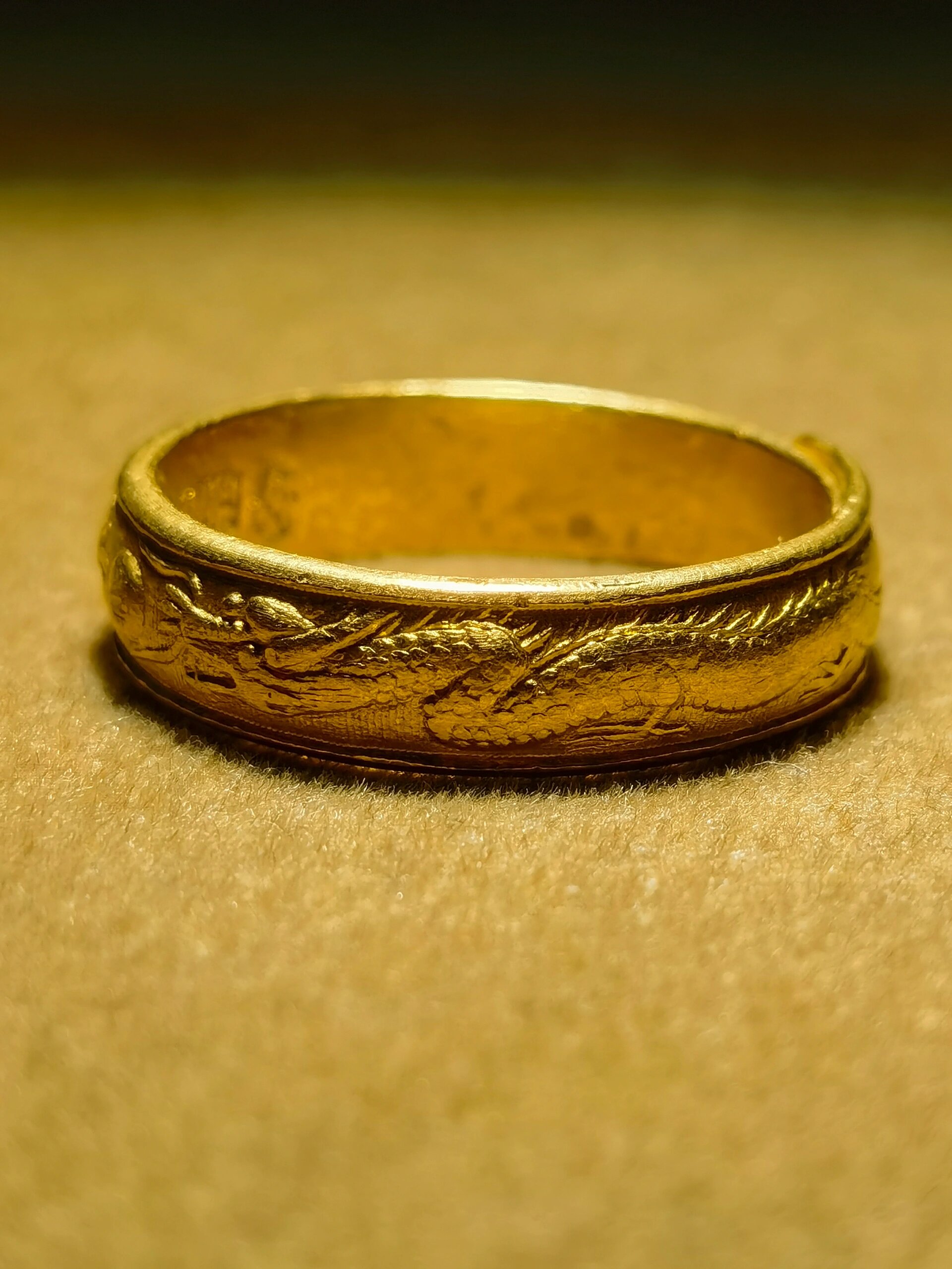 古董首饰 老金戒指 龙凤戒 九大银楼裘天寳