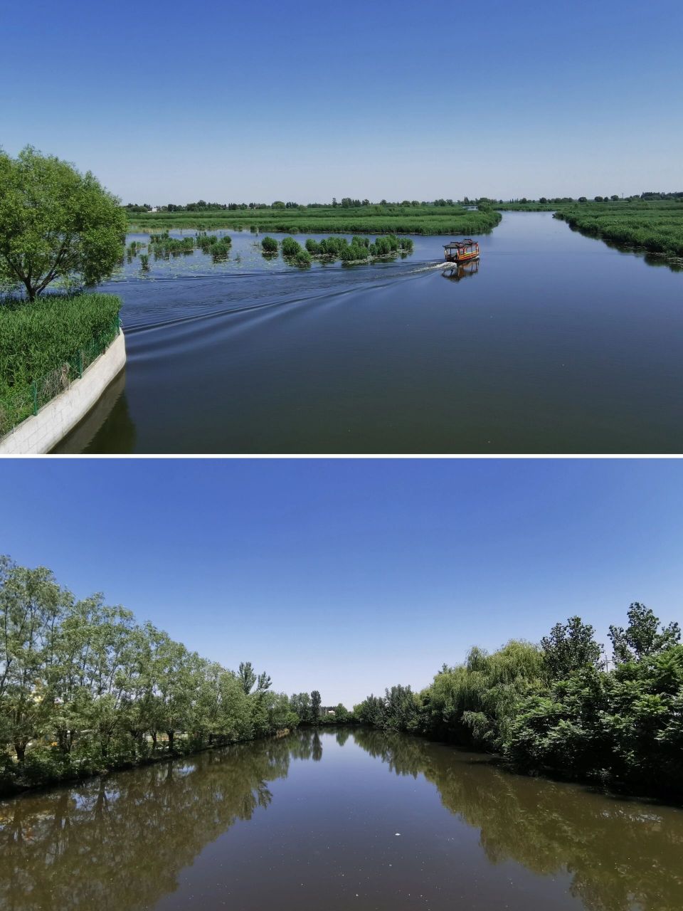 22,河北保定安新县白洋淀景区,天气晴,温度刚刚好.