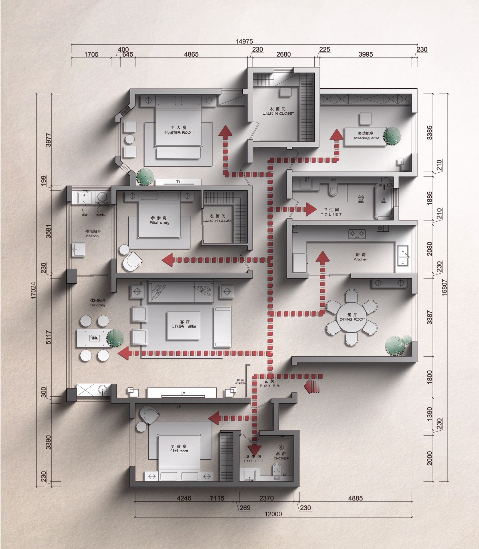 简单版平面动线 操作步骤