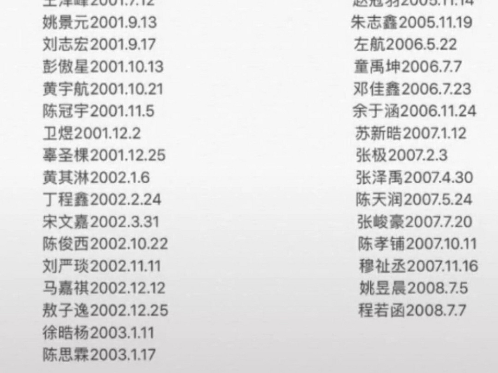 时代峰峻将近所有人的生日图鉴 一代 二代 三代 就连少主他们的天宇