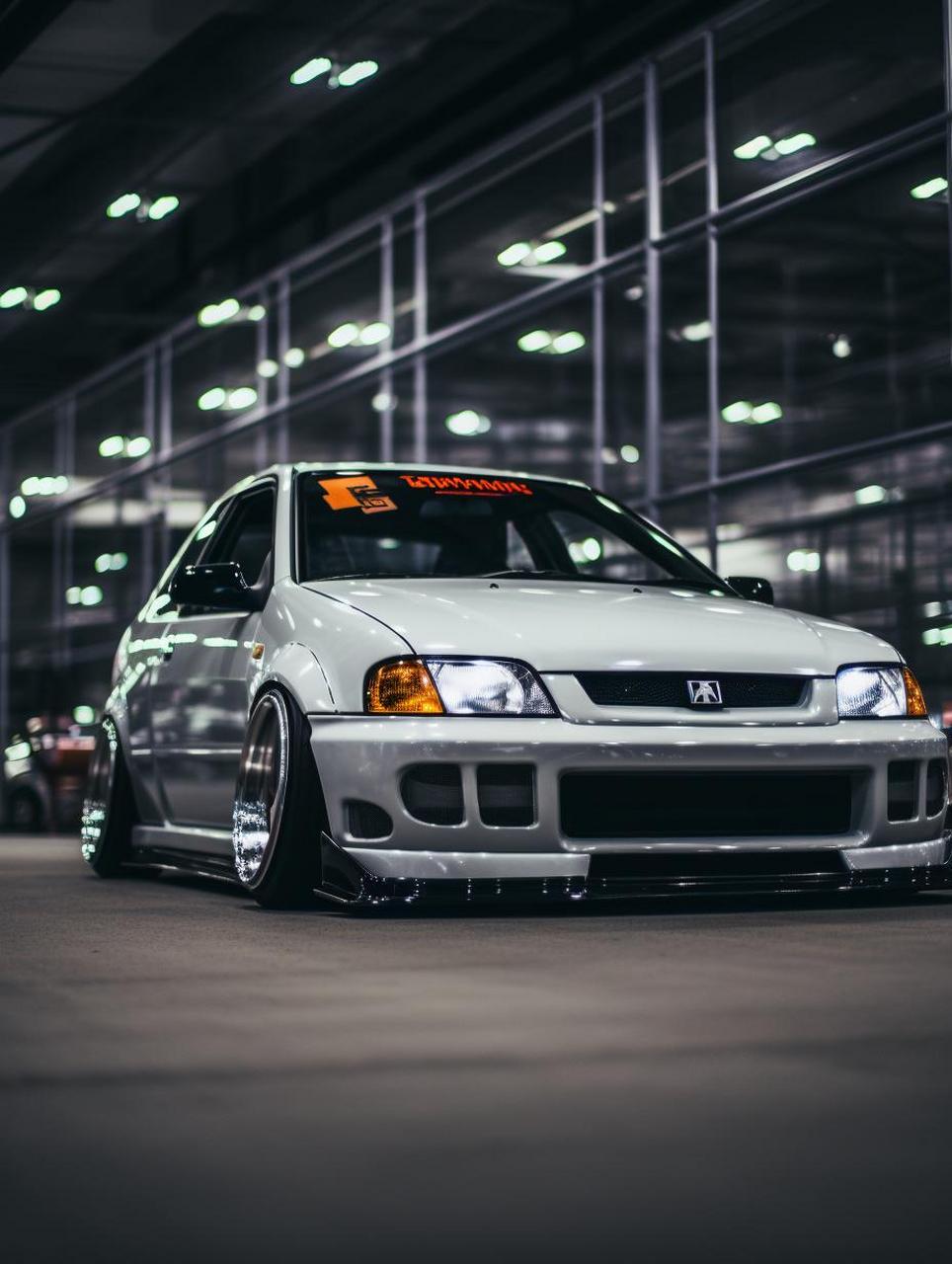 在汽车改装展会中展示一台本田思域ek9可以吸引许多人的目光和兴趣.