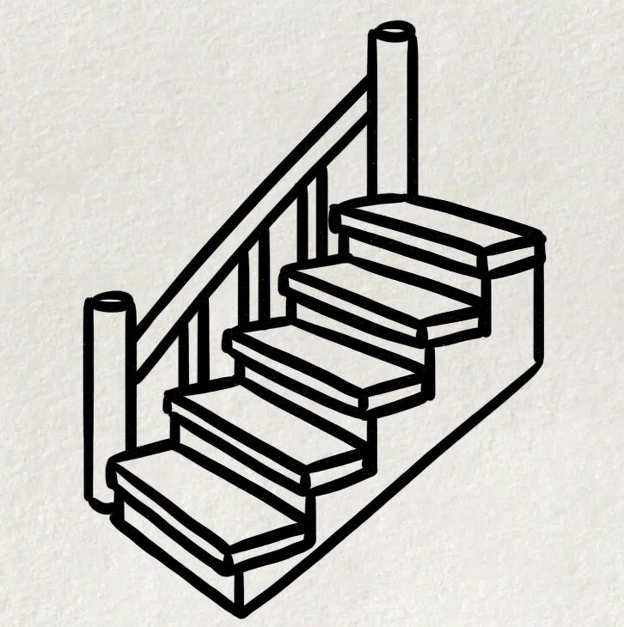 楼梯的简笔画过程