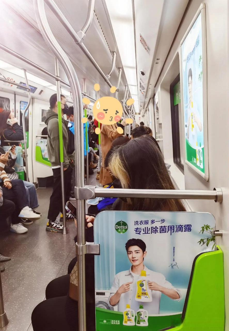 武汉地铁1,4,6上都看到了滴露的广告.
