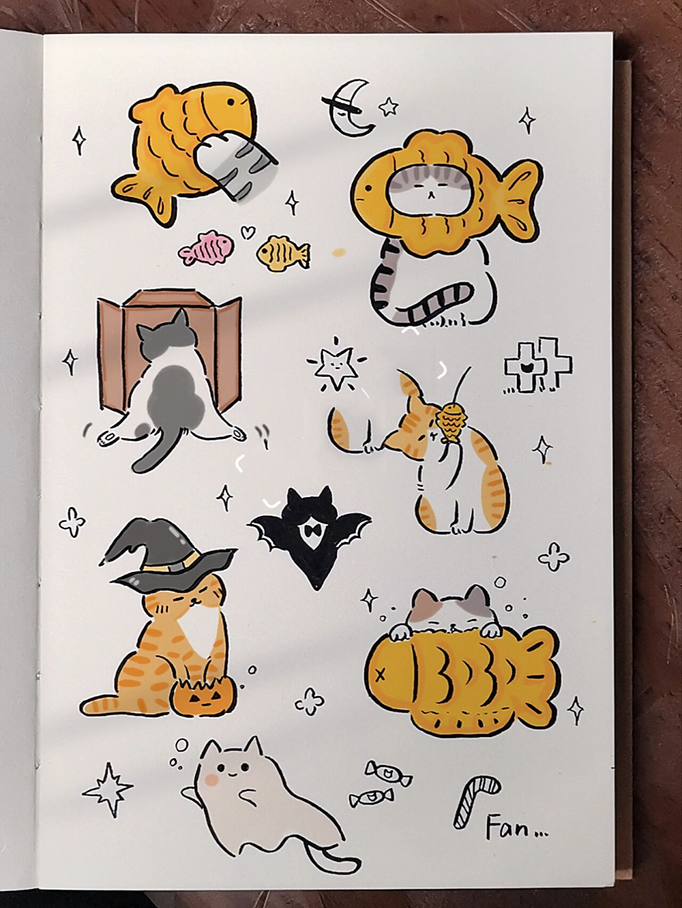 今日简笔画(10)98‖猫咪93主题简笔画 今天是元气满满的小猫咪