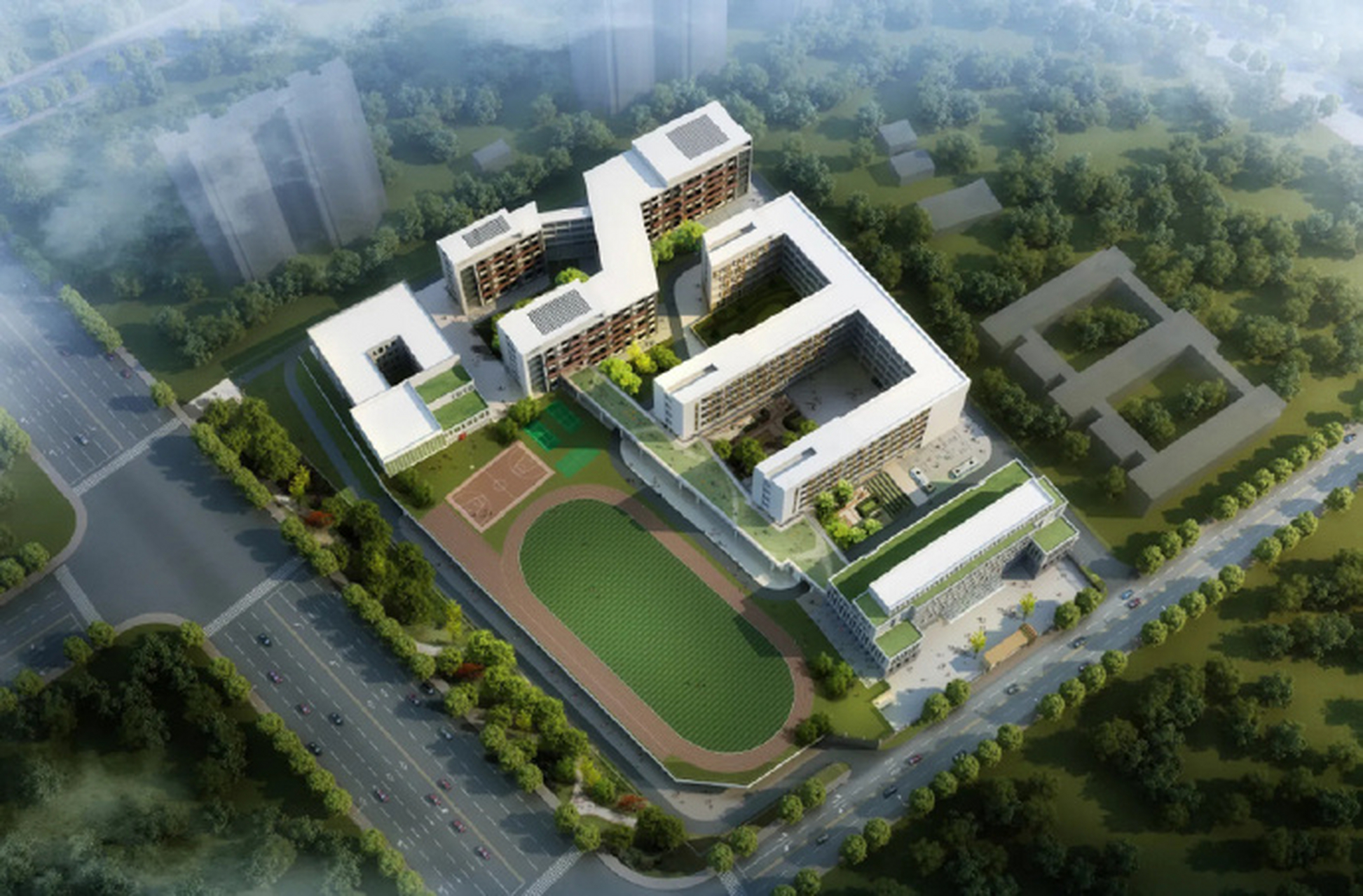 8亿 近日,位于光谷一路以东,湖口二路以北的光谷第三高级中学施工中标