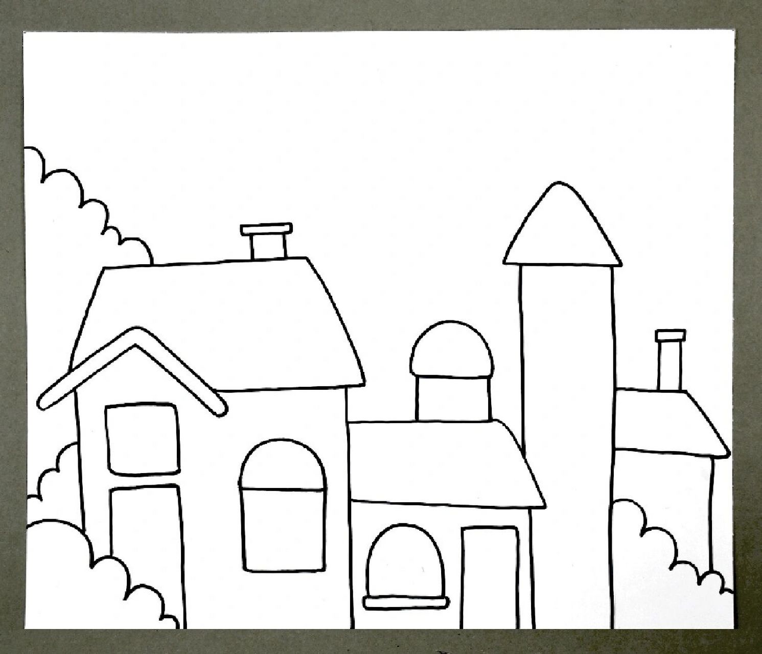 儿童画教程|星空下的小房子 【教学重难点】  ①通过观察了解各种房屋