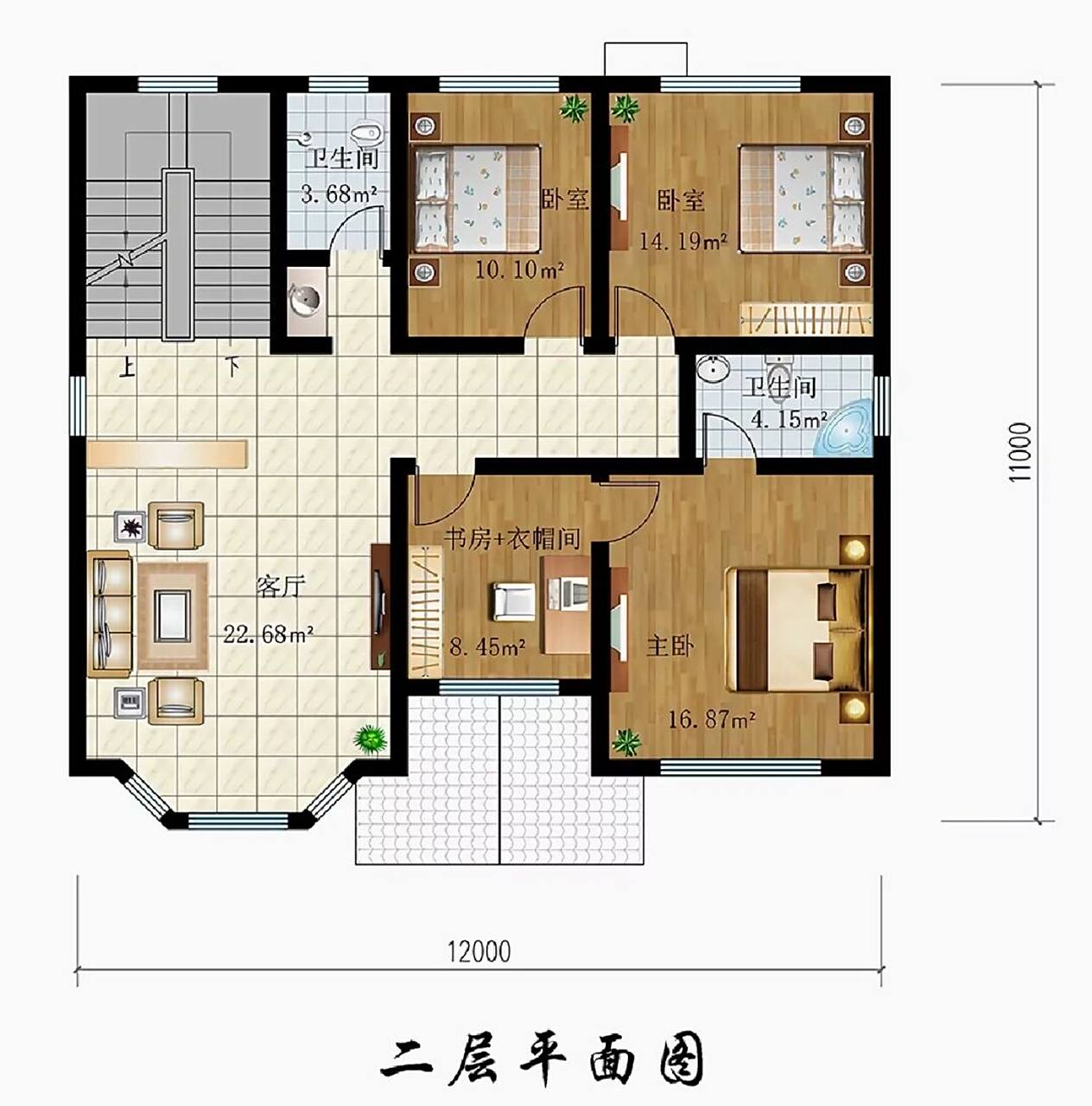 自建房设计,设计图纸推荐 本期分享三层别墅设计图纸,平面图彩屏参考