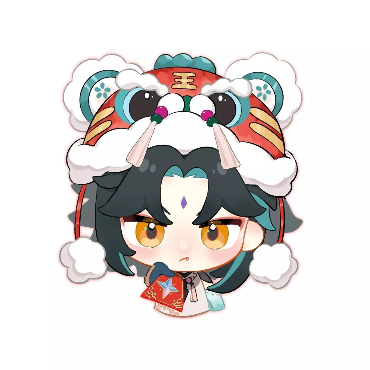 原神魈不织布(附图纸a4) 原神魈原图来自lofter:雲风无云 喜欢的可以