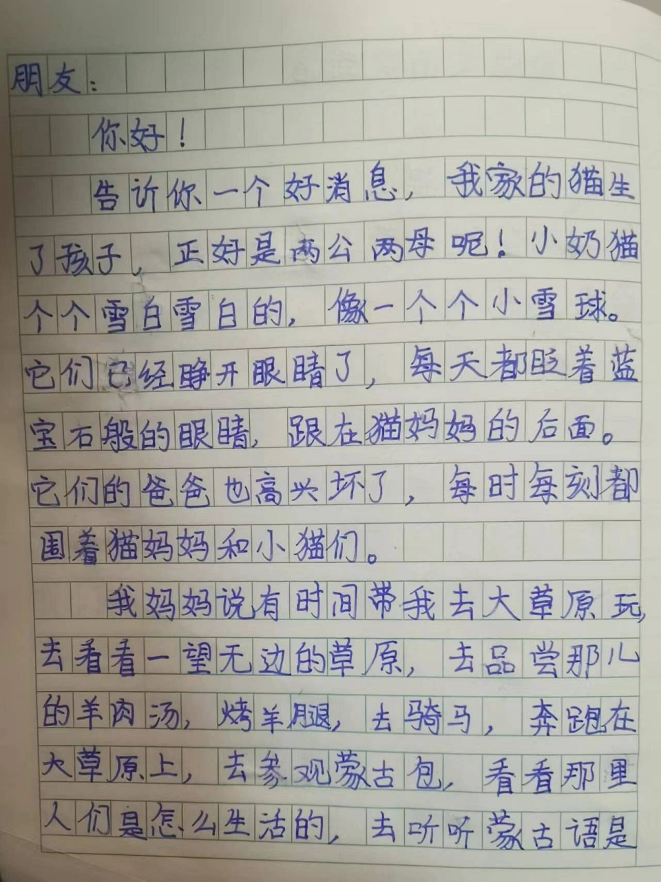 给朋友的一封信100字图片