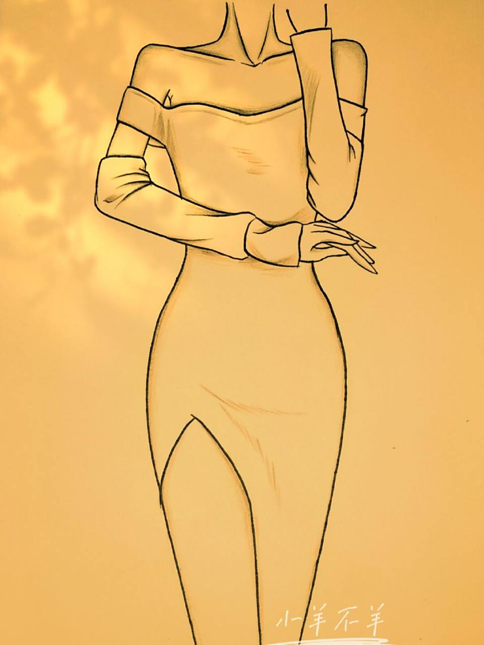 美女黑白简笔画#绘画教程88(附过程) 请大数据推给喜欢画画的小红薯们