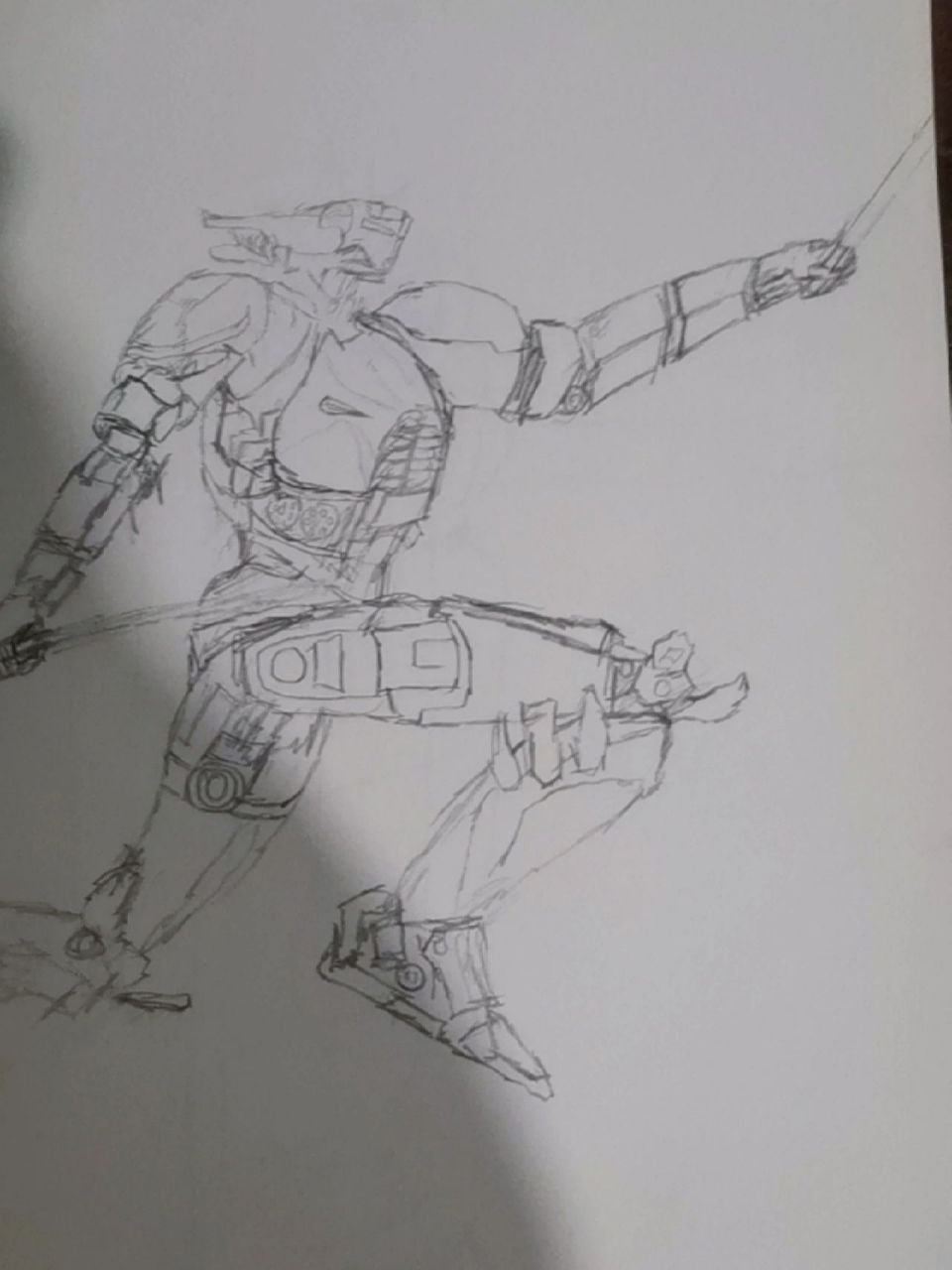 画一幅"军刀雅典娜".