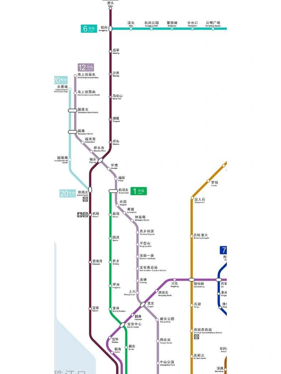 深圳地铁线路图手机图片